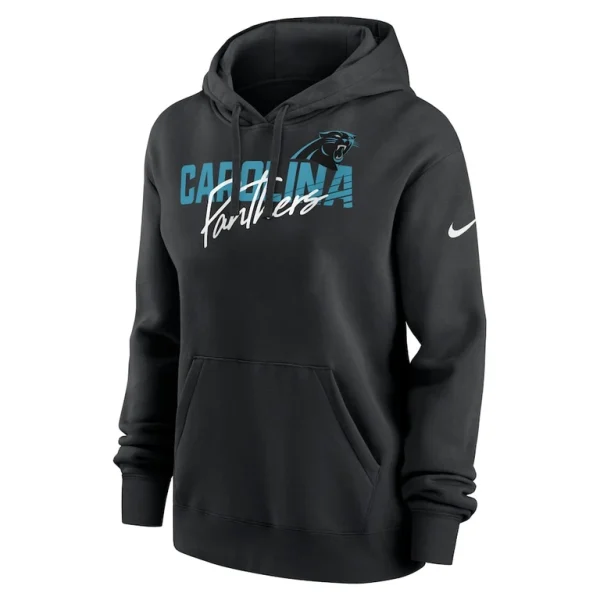 Carolina panthers nike womens wordmark club fleece pullover hoodie Black S