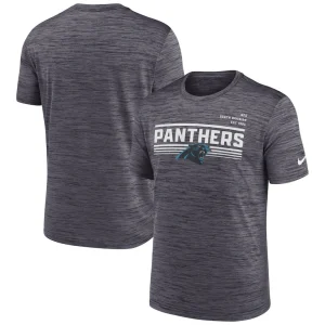 Carolina panthers nike yardline velocity performance t shirt anthracite Multi