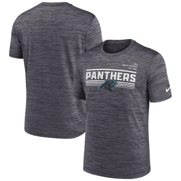 Carolina panthers nike yardline velocity performance t shirt anthracite Multi