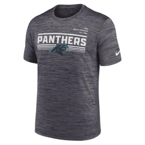 Carolina panthers nike yardline velocity performance t shirt anthracite Multi M