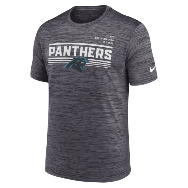 Carolina panthers nike yardline velocity performance t shirt anthracite Multi M