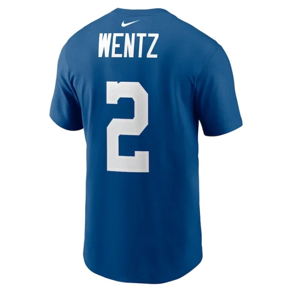 Carson wentz indianapolis colts nike name number t shirt Royal L