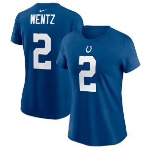 Carson wentz indianapolis colts nike womens name number t shirt Royal