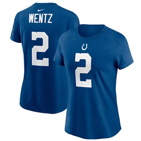 Carson wentz indianapolis colts nike womens name number t shirt Royal