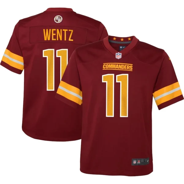 Carson wentz washington commanders nike youth game jersey Burgundy