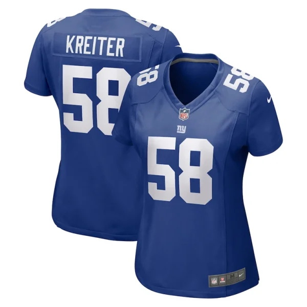 Casey kreiter new york giants nike womens game jersey Royal