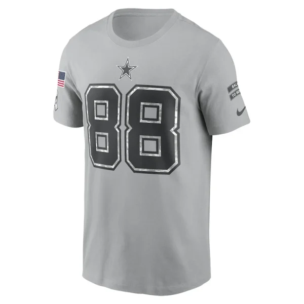 Ceedee lamb dallas cowboys nike 2024 salute to service name number t shirt Gray M