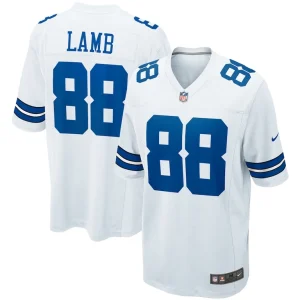 Ceedee lamb dallas cowboys nike game team jersey White