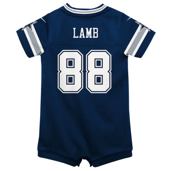 Ceedee lamb dallas cowboys nike infant game jersey romper Navy 24 MO