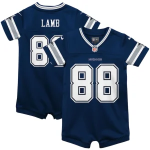 Ceedee lamb dallas cowboys nike infant game jersey romper Navy
