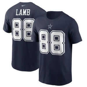 Ceedee lamb dallas cowboys nike name number t shirt Navy