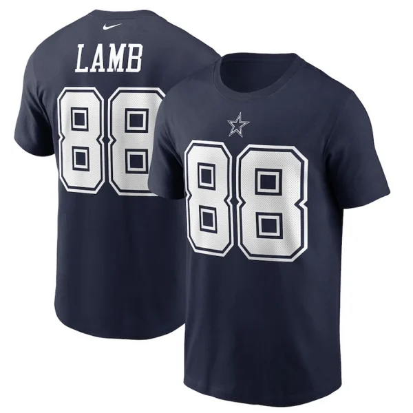 Ceedee lamb dallas cowboys nike name number t shirt Navy