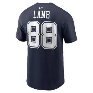 Ceedee lamb dallas cowboys nike player name number t shirt Navy L
