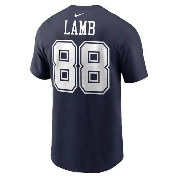 Ceedee lamb dallas cowboys nike player name number t shirt Navy L