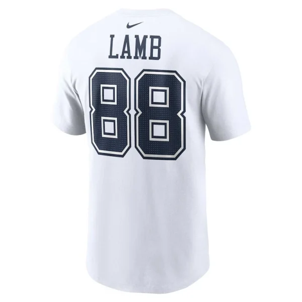 Ceedee lamb dallas cowboys nike player name number t shirt White L
