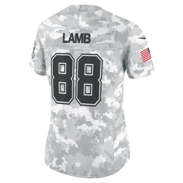 Ceedee lamb dallas cowboys nike womens 2024 salute to service limited jersey Arctic camo L