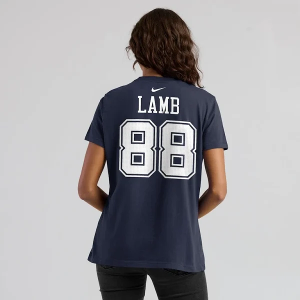 Ceedee lamb dallas cowboys nike womens player name number t shirt Navy 2XL