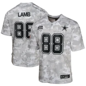 Ceedee lamb dallas cowboys nike youth 2024 salute to service game jersey Arctic camo