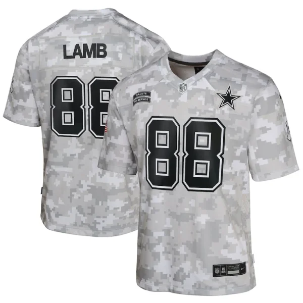 Ceedee lamb dallas cowboys nike youth 2024 salute to service game jersey Arctic camo