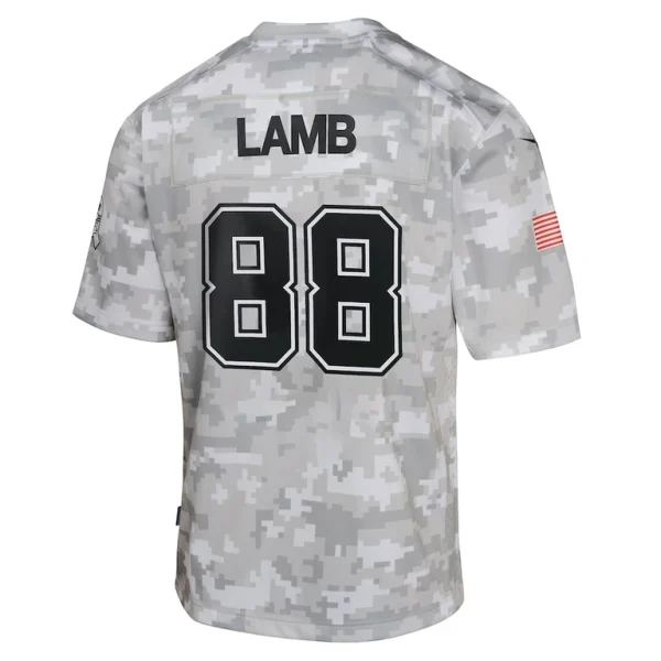 Ceedee lamb dallas cowboys nike youth 2024 salute to service game jersey Arctic camo Yth L
