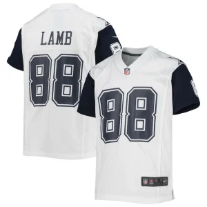 Ceedee lamb dallas cowboys nike youth alternate game jersey White