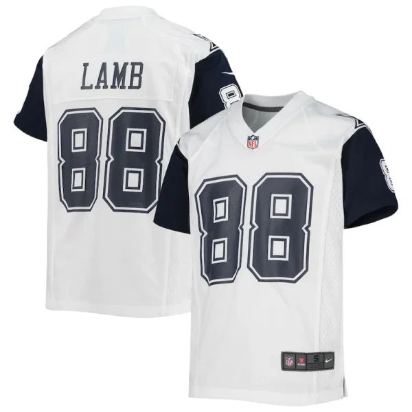 Ceedee lamb dallas cowboys nike youth alternate game jersey White
