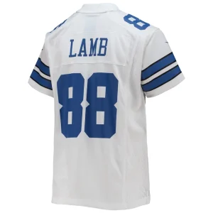 Ceedee lamb dallas cowboys nike youth game jersey White Yth L