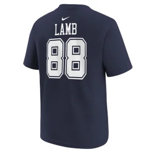 Ceedee lamb dallas cowboys nike youth player name number performance t shirt Navy L