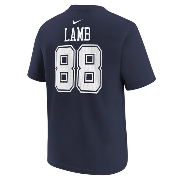 Ceedee lamb dallas cowboys nike youth player name number performance t shirt Navy L
