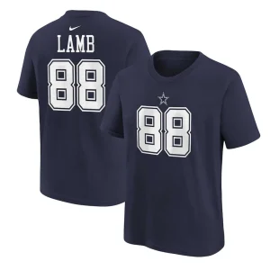 Ceedee lamb dallas cowboys nike youth player name number t shirt Navy