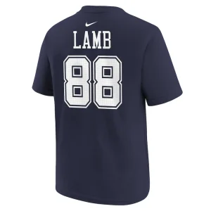 Ceedee lamb dallas cowboys nike youth player name number t shirt Navy Yth L