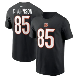 Chad johnson cincinnati bengals nike retired player name number t shirt Black