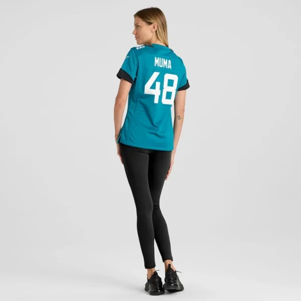 Chad muma jacksonville jaguars nike womens game jersey Teal 2XL