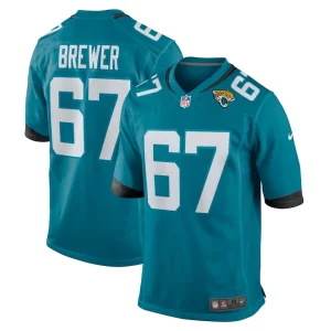 Chandler brewer jacksonville jaguars nike game jersey Teal