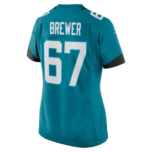 Chandler brewer jacksonville jaguars nike womens game jersey Teal L