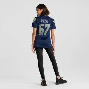 Charles cross seattle seahawks nike womens team game jersey College navy 2XL