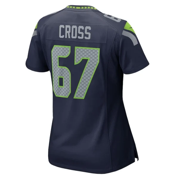 Charles cross seattle seahawks nike womens team game jersey College navy L