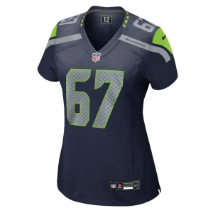 Charles cross seattle seahawks nike womens team game jersey College navy M