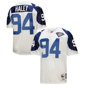 Charles haley dallas cowboys 1994 mitchell ness authentic throwback retired player jersey White