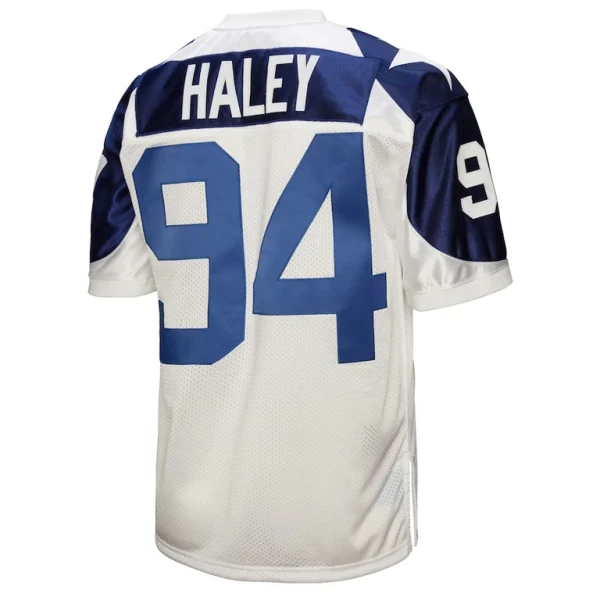 Charles haley dallas cowboys 1994 mitchell ness authentic throwback retired player jersey White 44