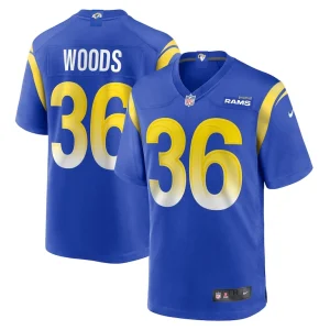 Charles woods los angeles rams nike game jersey Royal