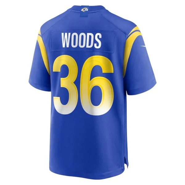 Charles woods los angeles rams nike game jersey Royal L