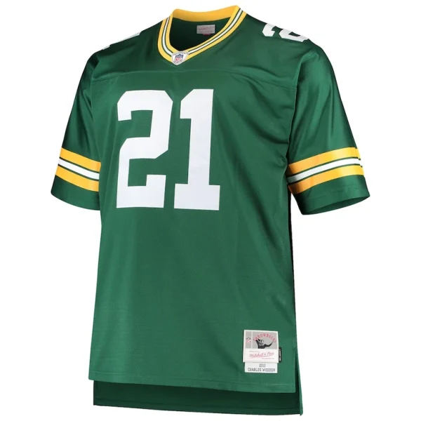 Charles woodson green bay packers mitchell ness big tall 2010 retired player replica jersey Green 3XB
