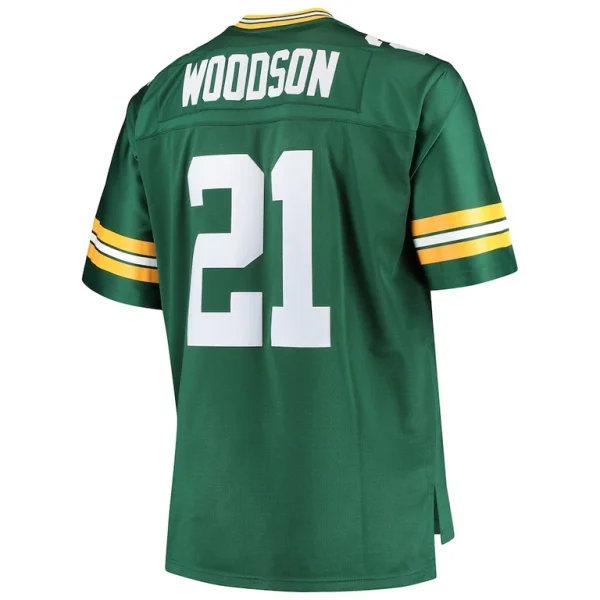 Charles woodson green bay packers mitchell ness big tall 2010 retired player replica jersey Green 4XB