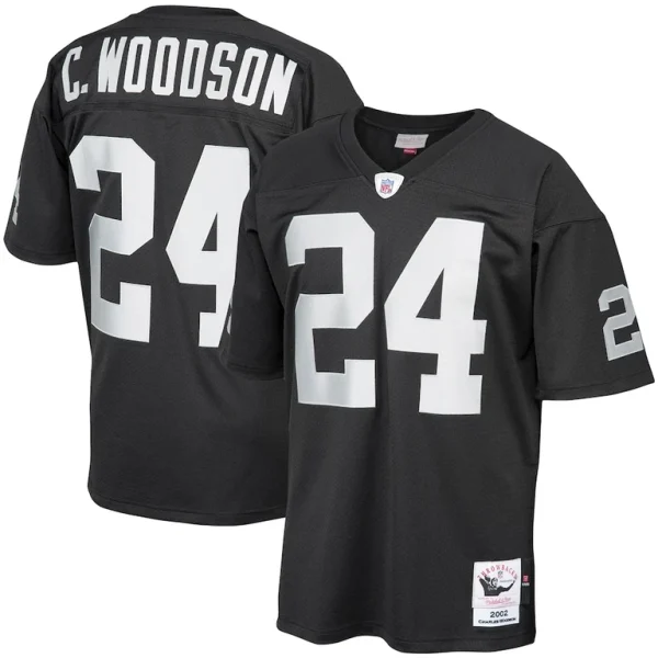 Charles woodson las vegas raiders 2002 mitchell ness authentic throwback retired player jersey Black