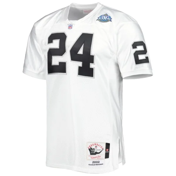 Charles woodson las vegas raiders 2002 mitchell ness authentic throwback retired player jersey White 40