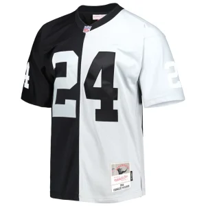 Charles woodson las vegas raiders mitchell ness 1998 split legacy replica jersey Blacksilver M
