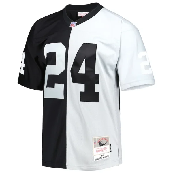 Charles woodson las vegas raiders mitchell ness 1998 split legacy replica jersey Blacksilver M