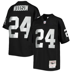 Charles woodson las vegas raiders mitchell ness youth 1998 legacy retired player jersey Black