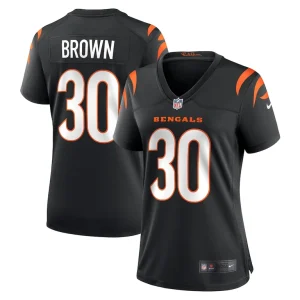 Chase brown cincinnati bengals nike womens team game jersey Black